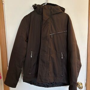 Stonecast, sports performance, men's medium brown and black winter jacket